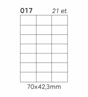 Etykiety Samoprzylepne A4 Antybakteryjna Biała 70x42,3 mm 21 etykiet x 100 arkuszy