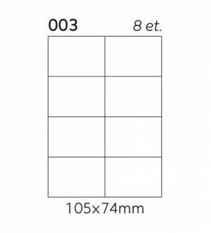 Etykiety Samoprzylepne A4 Antybakteryjna Biała 105x74 mm 8 etykiet x 100 arkuszy