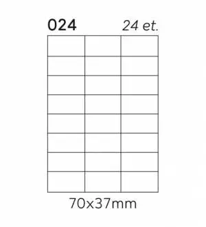 Etykiety Samoprzylepne A4 Antybakteryjna Biała 70x37 mm 24 etykiety x 100 arkuszy