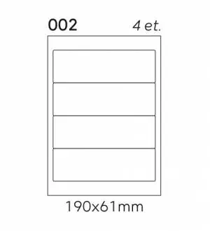 Etykiety Samoprzylepne A4 Antybakteryjna Biała 210x148 mm 2 etykiet x 100 arkuszy