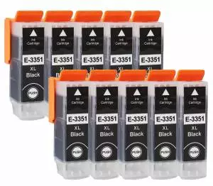 10x czarny tusz do Epson zamiennik 33XL T3351 black XL