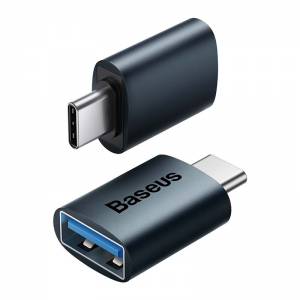 Adapter USB-C do USB-A Baseus Ingenuity, OTG niebieski