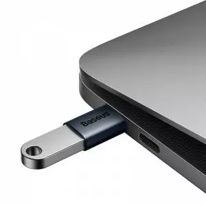 Adapter USB-C do USB-A Baseus Ingenuity, OTG niebieski