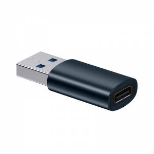 Adapter USB-A do USB-C Baseus Ingenuity OTG niebieski