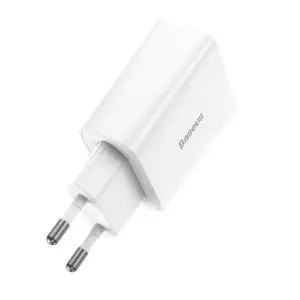 Ładowarka sieciowa Baseus Speed Mini Quick Charger, USB-C, PD, 3A, 20W biała