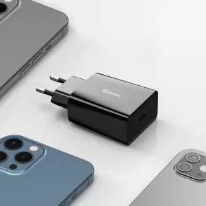 Ładowarka sieciowa Baseus Speed Mini Quick Charger, USB-C, PD, 3A, 20W czarna