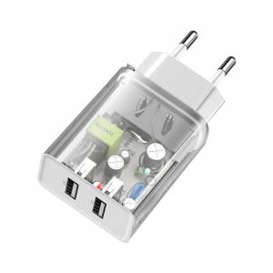 Ładowarka sieciowa Baseus Speed Mini Dual Charger, 2x USB, 2A, 10,5W biała
