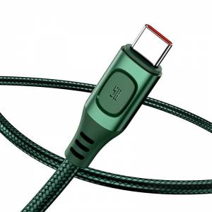 Kabel szybkiego ładowania USB - USB-C Baseus Flash QC 3.0, Huawei SCP, Samsung AFC, 5A, 2m zielony