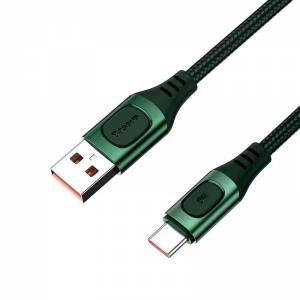 Kabel szybkiego ładowania USB - USB-C Baseus Flash QC 3.0, Huawei SCP, Samsung AFC, 5A, 2m zielony
