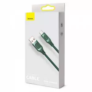 Kabel szybkiego ładowania USB - USB-C Baseus Flash QC 3.0, Huawei SCP, Samsung AFC, 5A, 2m zielony