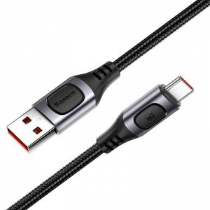 Kabel szybkiego ładowania USB - USB-C Baseus Flash QC 3.0, Huawei SCP, Samsung AFC, 5A, 2m szary