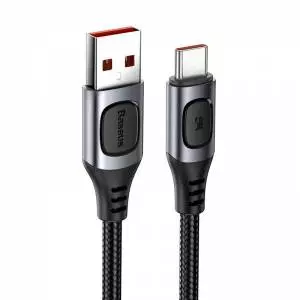 Kabel szybkiego ładowania USB - USB-C Baseus Flash QC 3.0, Huawei SCP, Samsung AFC, 5A, 2m szary