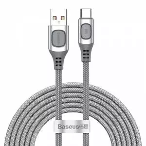 Kabel szybkiego ładowania USB - USB-C Baseus Flash QC 3.0, Huawei SCP, Samsung AFC, 5A, 2m srebrny