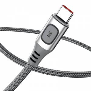Kabel szybkiego ładowania USB - USB-C Baseus Flash QC 3.0, Huawei SCP, Samsung AFC, 5A, 2m srebrny