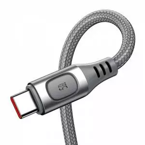 Kabel szybkiego ładowania USB - USB-C Baseus Flash QC 3.0, Huawei SCP, Samsung AFC, 5A, 2m srebrny