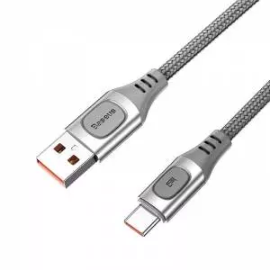 Kabel szybkiego ładowania USB - USB-C Baseus Flash QC 3.0, Huawei SCP, Samsung AFC, 5A, 2m srebrny