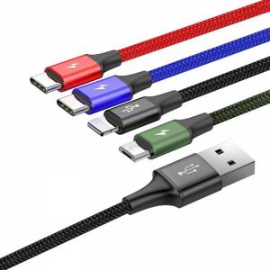 Kabel USB Baseus Fast 4w1 2xUSB-C / Lightning / Micro - 3,5A - 1.2m