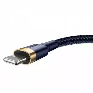 Kabel USB Lightning Baseus Cafule 2.4A 1m - złoto-granatowy