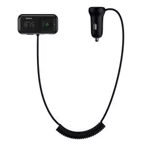 Transmiter FM Baseus T typed S-16, AUX, Bluetooth 5.0, 2x USB, microSD, 3A