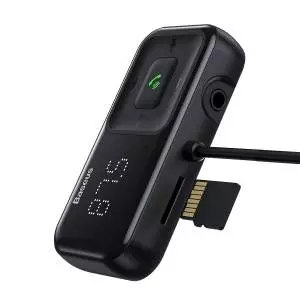 Transmiter FM Baseus T typed S-16, AUX, Bluetooth 5.0, 2x USB, microSD, 3A