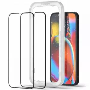 Szkło hartowane Spigen Alm Glass Fc 2-pack do Iphone 13 / 13 Pro / 14 Black