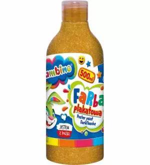 Farba plakatowa w butelce BAMBINO 500 ml. - złota