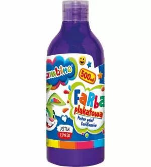 Farba plakatowa w butelce BAMBINO 500 ml. - fioletowa