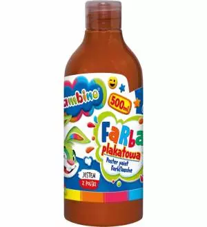 Farba plakatowa w butelce BAMBINO 500 ml. - brązowa