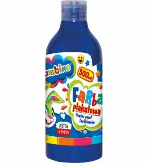 Farba plakatowa w butelce BAMBINO 500 ml. - niebieska