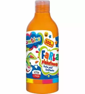 Farba plakatowa w butelce BAMBINO 500 ml. - pomarańczowa