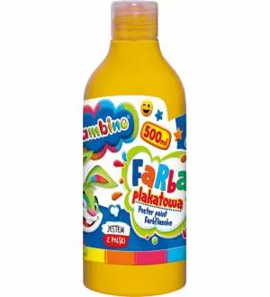 Farba plakatowa w butelce BAMBINO 500 ml. - żółta