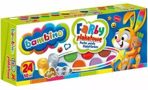 Farby plakatowe BAMBINO 24 kolory x 10 ml