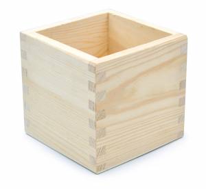 Pudełko drewniane, biurowy przybornik na kredki, długopisy 10x10 cm
