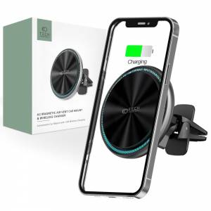 Uchwyt na telefon Tech-protect A2 Magnetic Magsafe Vent Car Mount Wireless Charger 15w Black