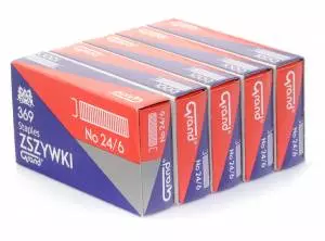 5x zszywki 24/6 1000 szt Grand 369