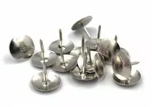 10x Pinezki metalowe Grand srebrne 50 szt