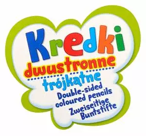 Kredki szkolne Bambino trójkątne dwustronne, 12/24 kolory + temperówka