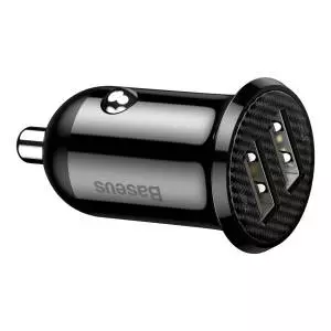 Ładowarka samochodowa Baseus Grain Pro 2x USB 4.8A czarna