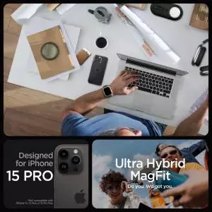 Etui Spigen Ultra Hybrid Mag Magsafe Iphone 15 Pro Frost Black