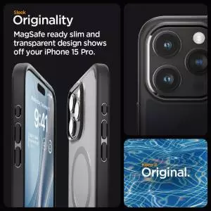 Etui Spigen Ultra Hybrid Mag Magsafe Iphone 15 Pro Frost Black