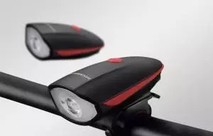 Lampka Rowerowa Z Dzwonkiem Elektrycznym Rockbros Czarno-Czerwona